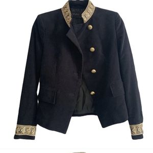 Zara Velvet military jacket blazer